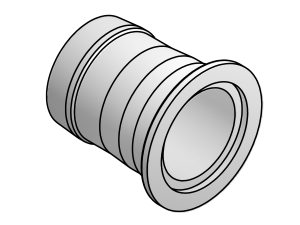 ISO-KF Flange to Rubber Hose Adapters ISO-KF Flange to Rubber Hose Adapters