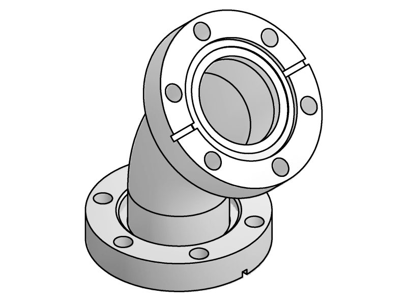 CF Flange Smooth Radius 45 Degree Elbow Fittings